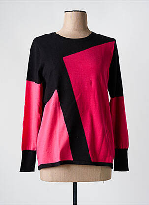 Pull coupe droite manches longues noir SCORZZO femme