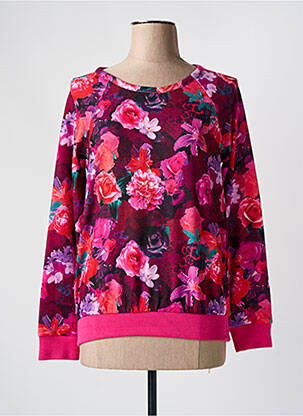 Pull col rond manches longues rose PAUL BRIAL femme