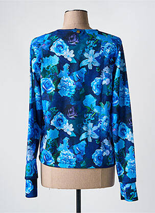 Pull coupe droite manches longues bleu PAUL BRIAL femme