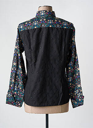 Chemisier coupe cintrée manches longues noir LIBERTY femme