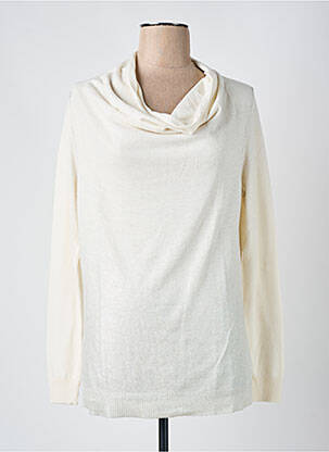 Pull col rond manches longues beige EVA KAYAN femme