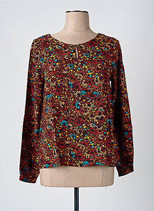 Blouse imprimé fleurs manches longues noir LA FIANCÉE femme