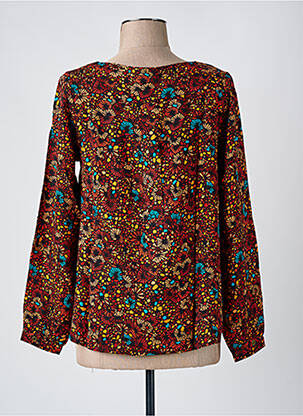 Blouse imprimé fleurs manches longues noir LA FIANCÉE femme