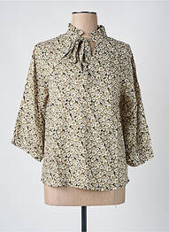 Blouse imprimé fleurs manches longues vert LA CIBLE ROUGE femme