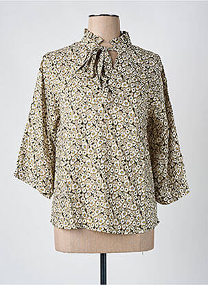 Blouse imprimé fleurs manches longues vert LA CIBLE ROUGE femme