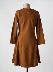 Robe mi-longue marron MALOKA pour femme seconde vue