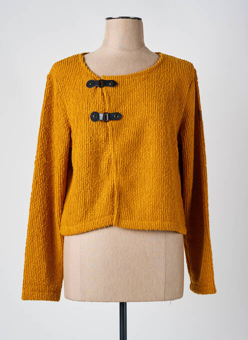 Gilet manches longues jaune MALOKA pour femme