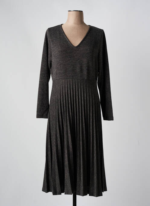Robe mi-longue gris MALOKA pour femme