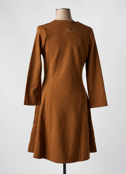 Robe mi-longue marron MALOKA pour femme