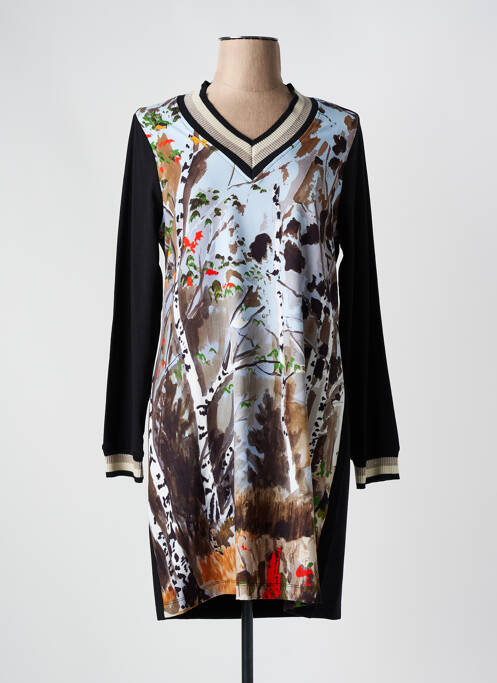 Robe mi-longue noir MALOKA pour femme