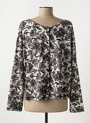 Pull col rond manches longues gris 3322 femme