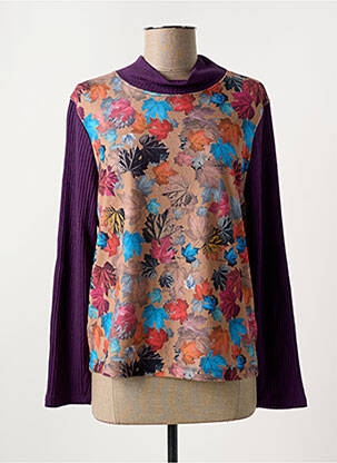 Pull manches longues manches longues violet PAUL BRIAL femme
