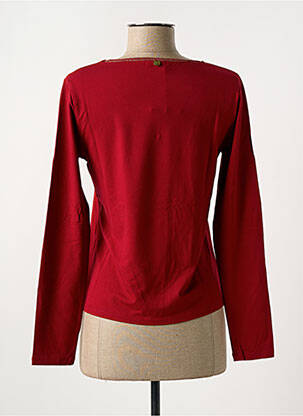 Top coupe cintrée manches longues rouge PAUL BRIAL femme