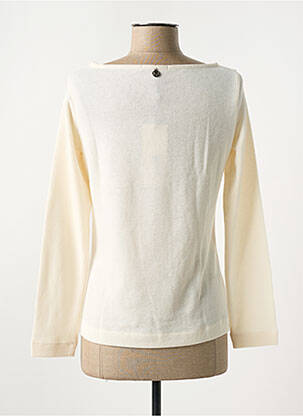 Pull col bateau manches longues blanc MALOKA femme