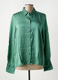 Chemisier coupe droite manches longues vert LA CIBLE ROUGE femme