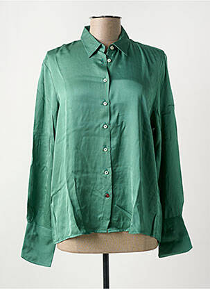 Chemisier coupe droite manches longues vert LA CIBLE ROUGE femme