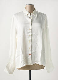 Chemisier coupe droite manches longues blanc LA CIBLE ROUGE femme