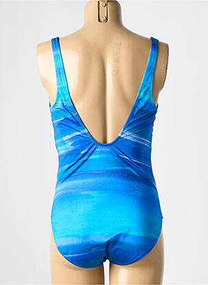 Maillot de bain 1 pièce stretch haut soutien-gorge moulé bleu CHARMLINE femme