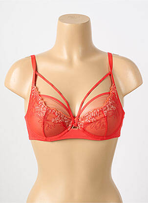 Soutien-gorge légère et transparente haut soutien-gorge emboitant rouge CHANTELLE femme