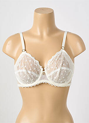 Soutien-gorge broderie haut soutien-gorge emboitant blanc ANTIGEL femme