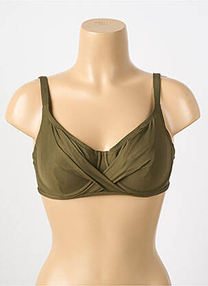 Haut de maillot de bain stretch haut soutien-gorge emboitant vert ANTIGEL femme