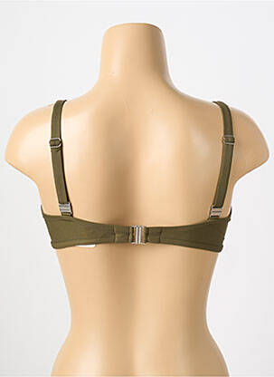 Haut de maillot de bain stretch haut soutien-gorge emboitant vert ANTIGEL femme