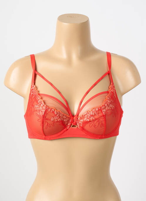 Soutien-gorge légère et transparente haut soutien-gorge emboitant rouge CHANTELLE femme