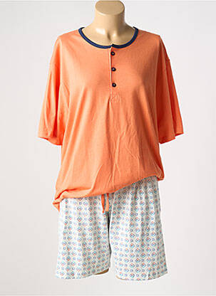 Pyjashort col rond orange CHRISTIAN CANE femme