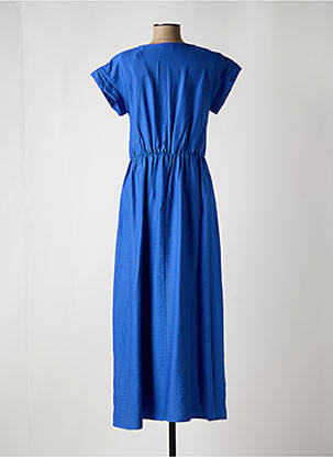 Robe longue manches courtes manches courtes bleu C'EST BEAU LA VIE femme