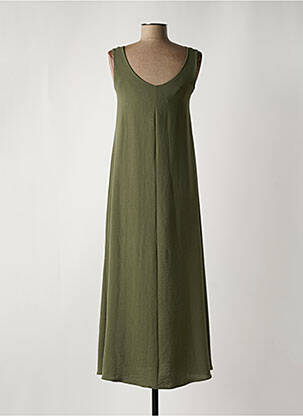 Robe longue sans manche sans manche vert GEVANA femme