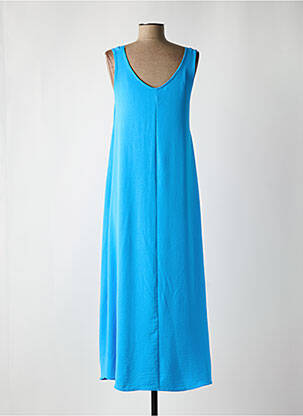 Robe longue sans manche sans manche bleu GEVANA femme
