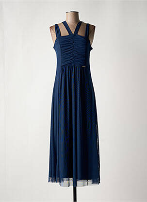 Robe mi-longue sans manche sans manche bleu MALOKA femme