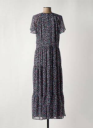 Robe longue manches courtes manches courtes noir MERI & ESCA femme