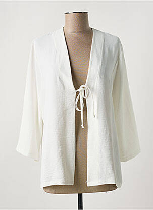 Veste casual coupe droite blanc AZAY femme