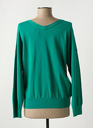 Gilet manches longues fermeture boutonnée sur le devant vert GRIFFON femme