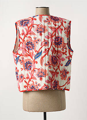 Gilet sans manche maille fine rouge C'EST BEAU LA VIE femme
