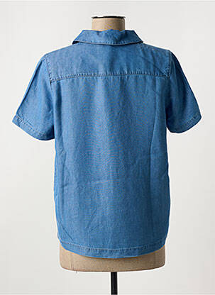 Blouse manches courtes manches courtes bleu ÉTYMOLOGIE femme