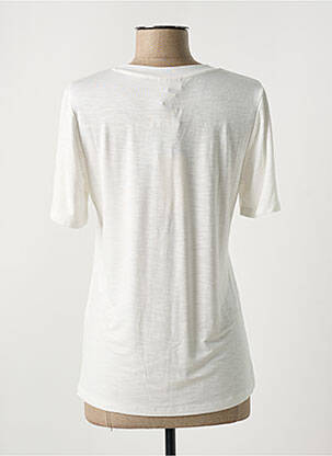 T-shirt sérigraphie floquée manches courtes blanc BARBARA LEBEK femme