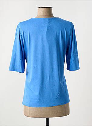 T-shirt col v manches courtes bleu BARBARA LEBEK femme