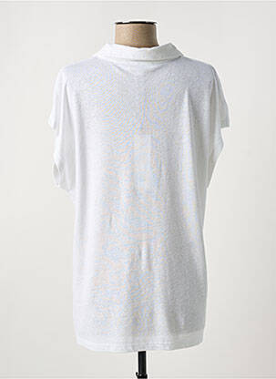 Polo coupe droite manches courtes blanc MD'M femme