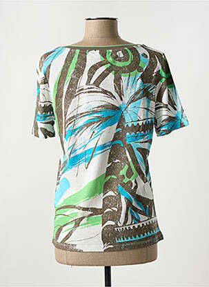 T-shirt imprimé fantaisie manches courtes vert BARBARA LEBEK femme