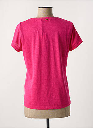 T-shirt col v manches courtes rose ÉTYMOLOGIE femme