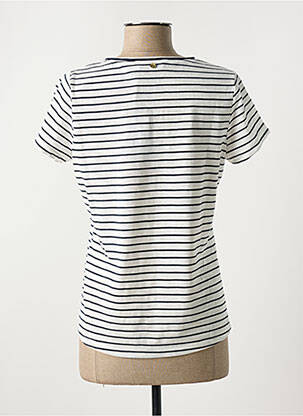 T-shirt col v manches courtes blanc ÉTYMOLOGIE femme