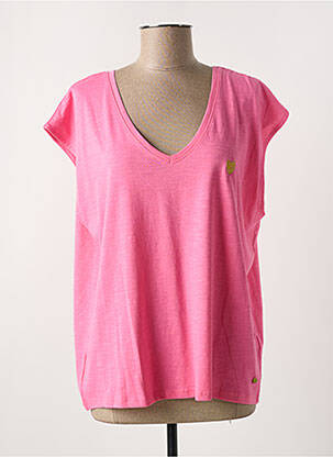 T-shirt coupe droite manches courtes rose C'EST BEAU LA VIE femme