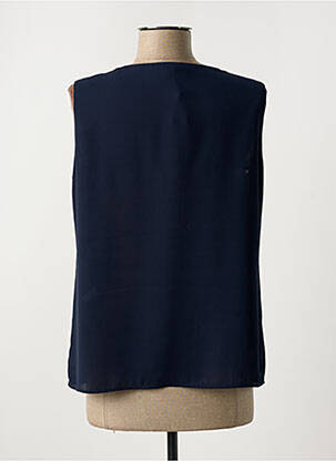 Blouse col rond sans manche bleu GREGORY PAT femme