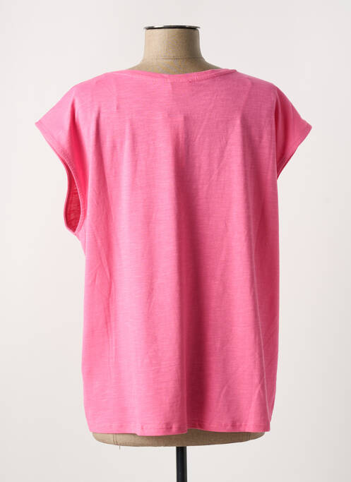 T-shirt coupe droite manches courtes rose C'EST BEAU LA VIE femme