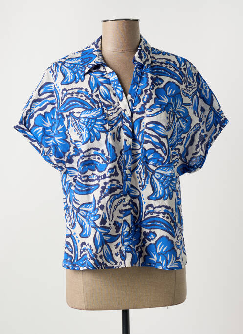 Chemisier bleu C'EST BEAU LA VIE pour femme