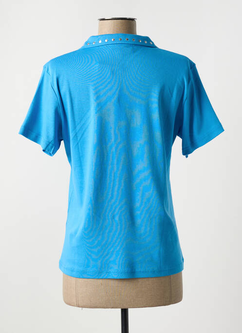 Polo bleu I.ODENA pour femme