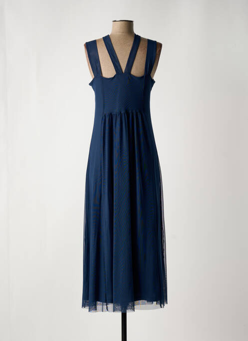 Robe mi-longue bleu MALOKA pour femme