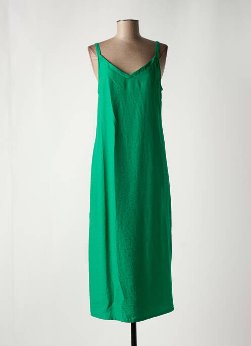 Robe mi-longue vert SIGNE NATURE pour femme
